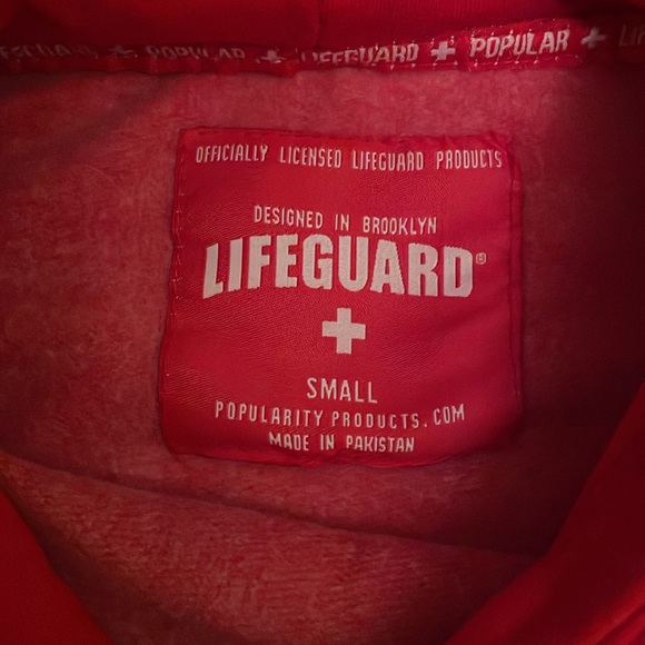 Red Lifeguard sweatshirt - Picture 4 of 4